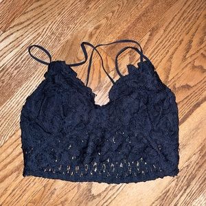 Black lace bralette